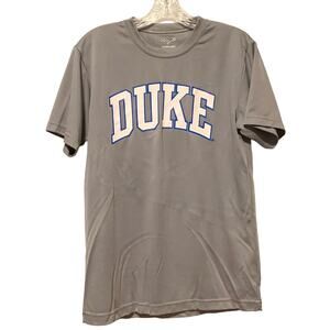 DODGER Size S DUKE University T-Shirt Gray Blue Devils Football Short Sleeve